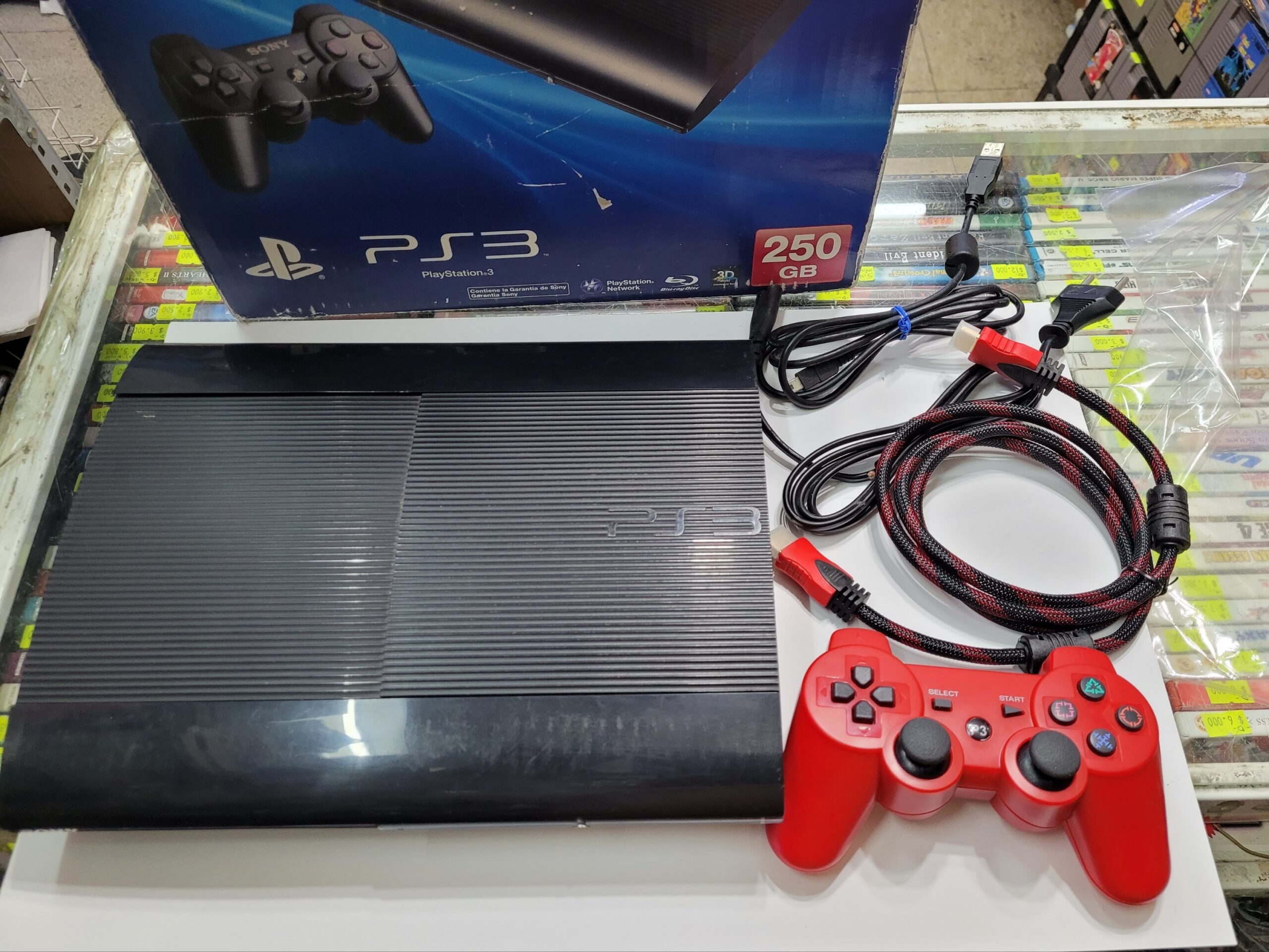 Consola Playstation 3 Slim 500gb + Juegos Con Accesorios
